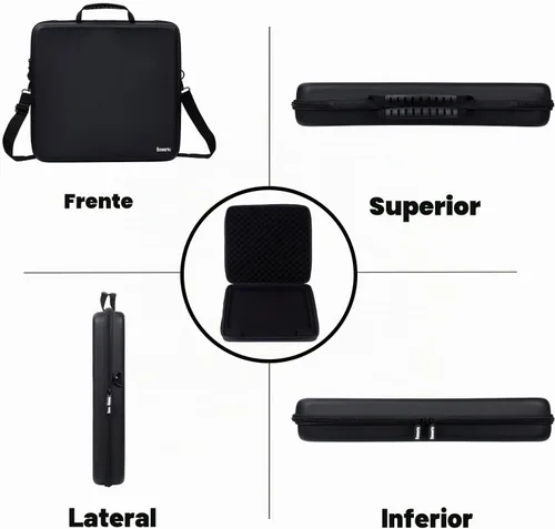 Vista 5 de Bolsa de transporte para controlador MIDI Banworks de poliuretano con carcasa rígida, ajuste personalizado para Ableton Push 3