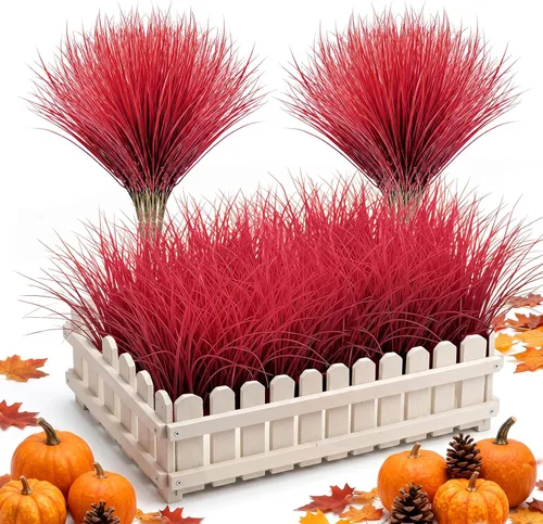 Vista 21 de RECUTMS Flores falsas negras otoño al aire libre vegetación decoración de Negro