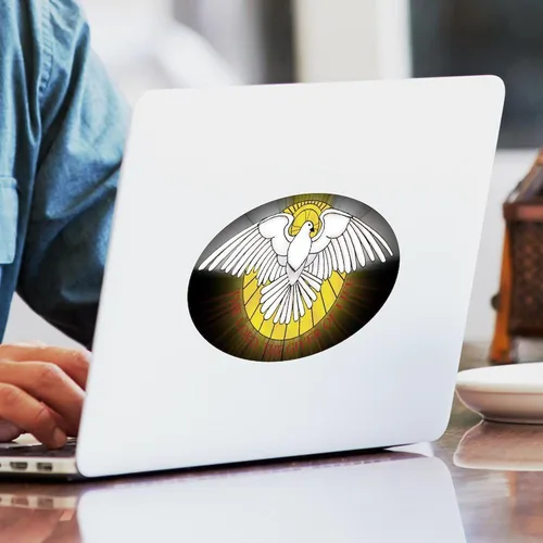 Vista 3 de CafePress Pegatina rectangular de espíritu santo para parachoques de coche ovalada Blanco - Pegatina Rectángulo Espíritu Santo