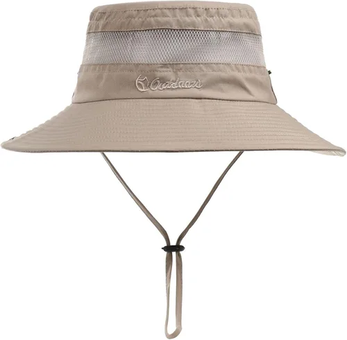 Vista 3 de Wide Sun Hat with UPF 50+ Breathable Protection for Beach Gardening Travel Women Men Beige