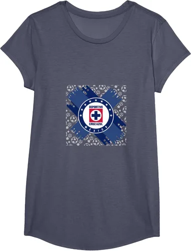 Vista 8 de Camiseta con logotipo de CAZ, Azul / Patchwork, S