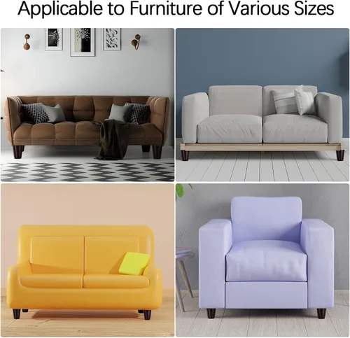 Vista 6 de TURSTIN 8 patas redondas para muebles de 3 pulgadas, patas redondas de madera maciza con tuercas en T M8, patas de sofá, patas de repuesto