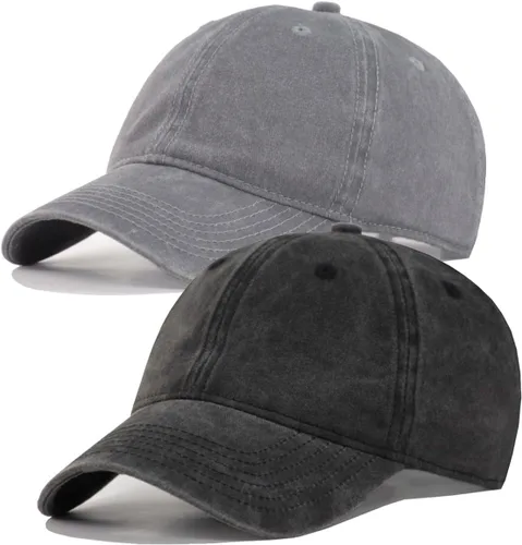 Vista 21 de TSSGBL - Gorras de béisbol ajustables de algodón lavado estilo vintage, sin estructura, de perfil bajo, desgastadas, gorra clásica para papá
