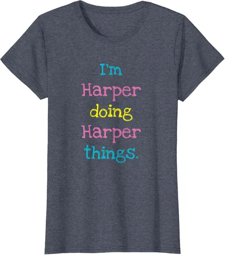 Vista 62 de Harper - Camiseta de regalo para niños con texto personalizado