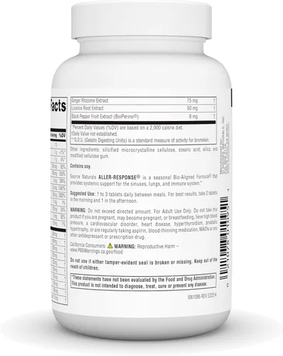 Vista 3 de Source Naturals Aller-Response - Apoyo Inmune Estacional - 90 Tabletas