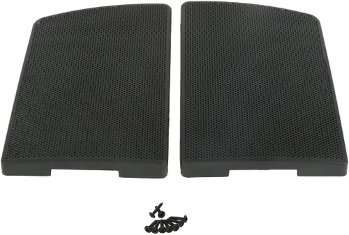 Vista 6 de XMT-MOTO Juego de parrillas con tapa para alforja para Harley Davidson Touring 1993-2013, color negro