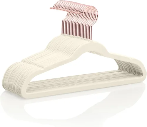 Vista 24 de MIZGI Perchas de terciopelo para bebé, perchas antideslizantes para niños y niños pequeños, perchas de 11.8 pulgadas para ropa de bebé, paquete