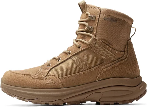 Vista 9 de NORTIV 8 Botas de combate tácticas ligeras para hombre Coyote