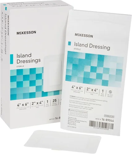 Vista 9 de McKesson Aderezo para islas, Estéril, Polipropileno, Blanco, 4 x 6 in, 25 ct Polipropileno / Rayón