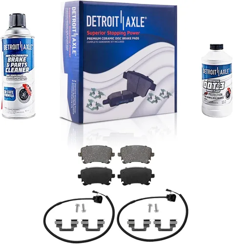 Vista 72 de Detroit Axle - Pastillas de freno traseras para Toyota Prius 2012-2015 Prius Plug-In 2017-2018 Corolla iM 2016 Sion iM 2011-2017 Lexus CT200h