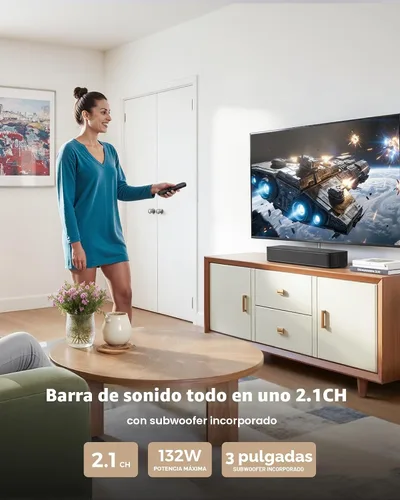 Vista 2 de ULTIMEA Sistema de sonido envolvente de 2.1 canales para TV, barra