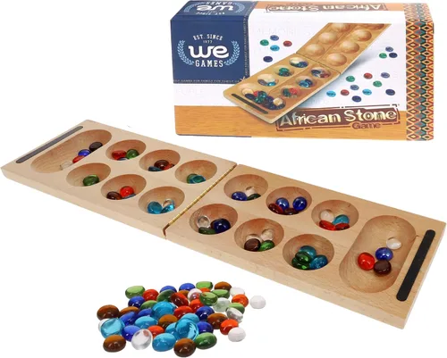 Vista 7 de WE Games Juego de mesa plegable de madera maciza Mancala - 18 pulgadas, juegos divertidos para la noche de juegos familiares, juegos familiares