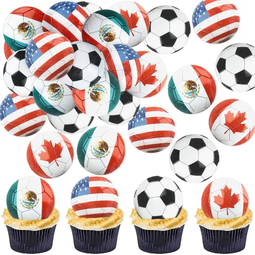 Vista 13 de Ercadio Paquete de 24 adornos para cupcakes de fútbol americano Oh Baby - Púas de rugby con purpurina negra para temática deportiva, baby shower