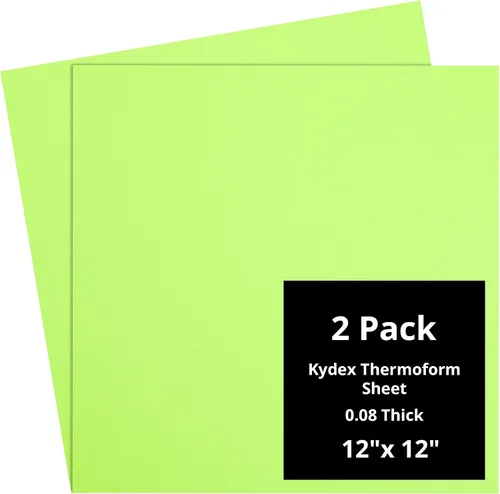 Vista 101 de Kydex Sheets - Solid Color DIY Kit for Crafting Holsters, Sheaths, and Mag Pouches - (8x8, 8x12, 12x12), Premium Thermoform Sheets - Thick, Durable