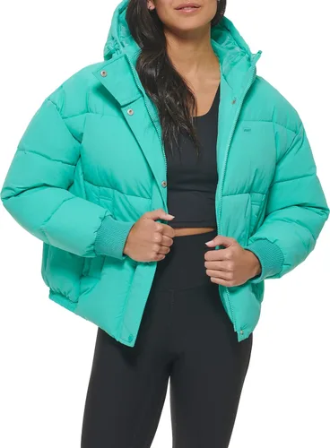 Vista 13 de Levi's Chaqueta acolchada con cintura ceñida para mujer Berry con capucha