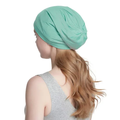 Vista 83 de Alnorm - Gorro con forro de satén y suave banda elástica para hombres y mujeres, talla única Se ajusta a la mayoría