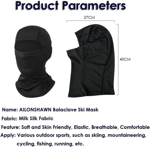 Vista 2 de Máscara de esquí para hombre, paquete de 2 pasamontañas, máscara facial para mujer, máscara de verano Shiesty, máscara de casco de motocicleta