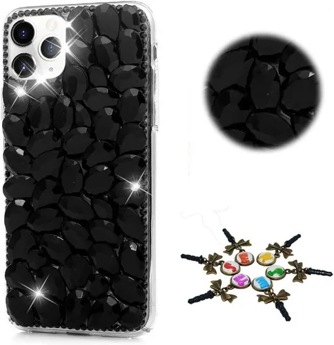 Vista 26 de Sparkle - Funda compatible con Samsung Galaxy A10e, elegante funda 3D hecha a mano con diseño de diamantes de imitación, diseño de diamantes