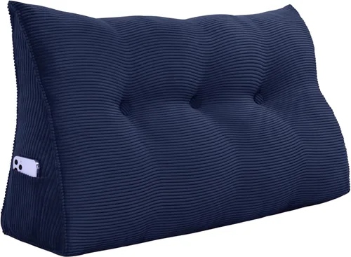 Vista 11 de WOWMAX - Almohada triangular para cabecero; almohada en forma de cuña para cabecero; almohada grande de refuerzo para cama, almohada
