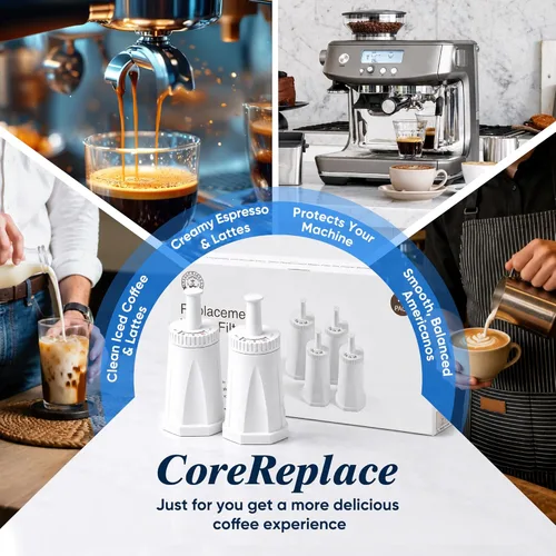 Vista 8 de Paquete de 2 filtros de agua de repuesto para máquina de café espresso Breville Claro Swiss - Comparable a la pieza #BES008WHT0NUC1
