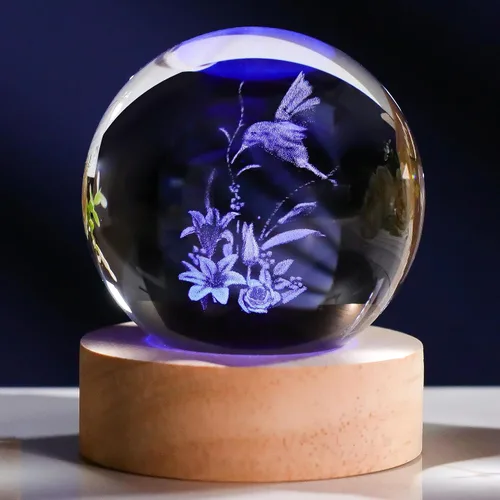 Vista 10 de Regalos de paloma 3D para mujer, bola de cristal de 3.150 in, figuras de paloma, decoración de animales, figura de paloma, regalos para habitación