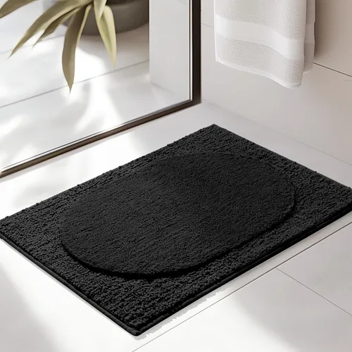 Vista 18 de DEXDE - Alfombra antideslizante para baño, ducha, 24 x 16 pulgadas, color beige