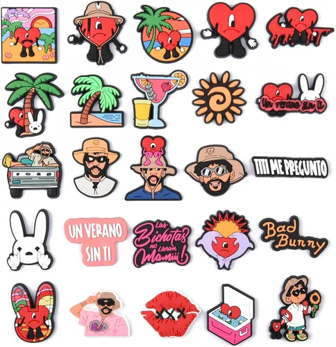 Vista 2 de Dijes para zapatos, pulseras de diferentes diseños para decoración de zapatos, niños, niñas, mujeres, regalos de fiesta de cumpleaños, regalos