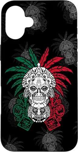 Vista 23 de Aztec Warrior Skull - Funda para iPhone 17, diseño de antepasados mexicanos