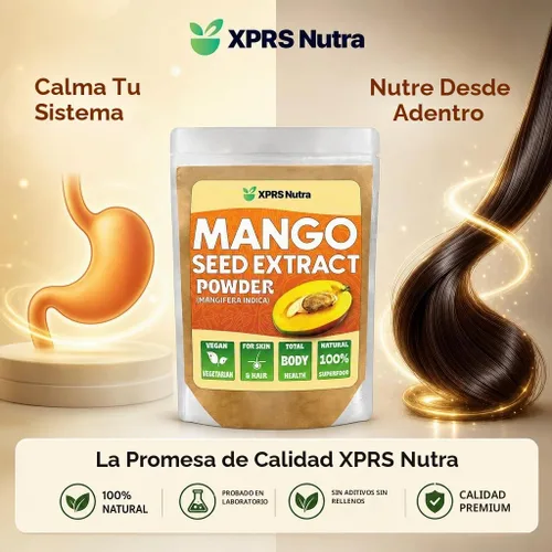 Vista 5 de XPRS Nutra Polvo de extracto de semilla de mango – Semillas de mango premium (Mangifera Indica) – Polvo de extracto silvestre fresco premium sin OMG