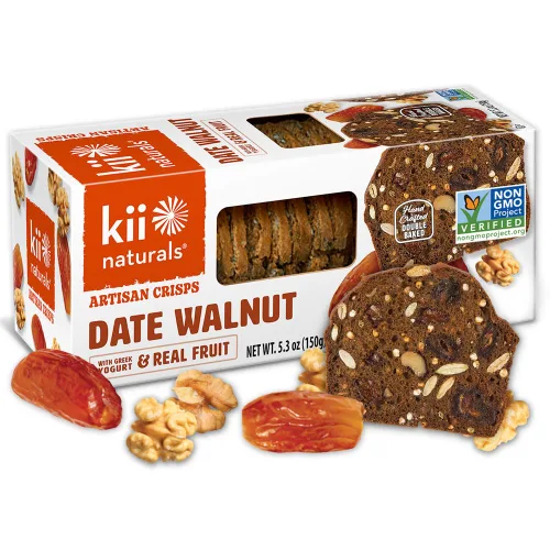 Vista 12 de Kii Naturals Tostadas artesanales, galletas tipo cracker para snacks saludables para queso, carnes, untables, tabla de charcutería - sin OMG