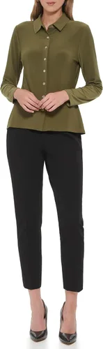 Vista 2 de Tommy Hilfiger Blusa de punto de manga larga con cuello y botones en la parte delantera