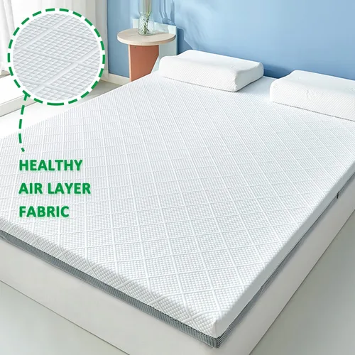 Vista 2 de Protector de colchón de gel individual, cubrecolchón de espuma viscoelástica tamaño Queen, funda de colchón de gel refrescante tamaño King 1.2 in