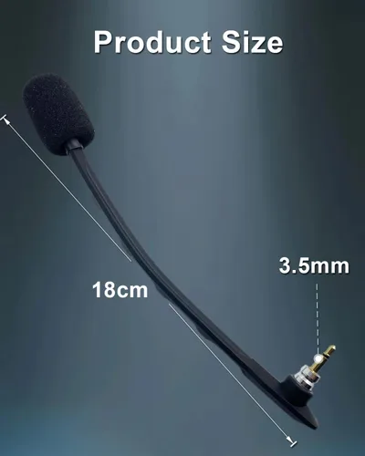Vista 5 de Micrófono de repuesto para auriculares Astro A40 A40 TR, PS5 PC con cancelación de ruido micrófono Boom, negro, conector de 0.138 in