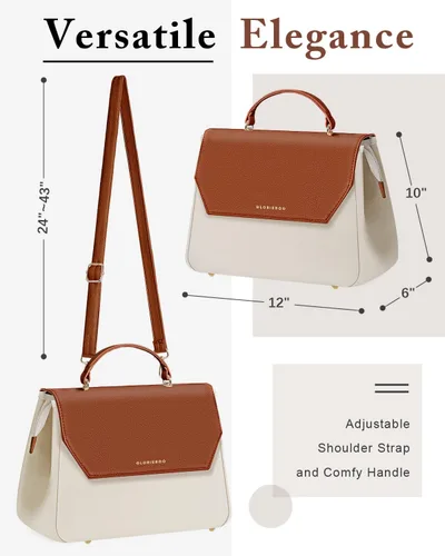Vista 3 de GLORIEROO Lonchera para niñas y mujeres, Beige, Estándar