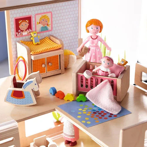 Vista 3 de HABA Little Friends - Mueble para casa de muñecas para muñecas Bendy de 4 pulgadas