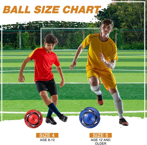 Vista 3 de 12 pelotas de fútbol para adultos, bolas de fútbol desinfladas a granel, tamaño oficial 4 5 con bombas, entrenamiento al aire libre e
