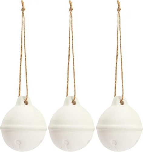 Vista 2 de DEMDACO Jingle Bell - Difusor de aceite de fragancia de loza blanca para colgar