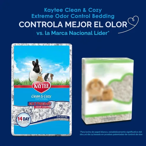 Vista 2 de Kaytee Ropa de cama limpia y acogedora con control de olores extremo para mascotas pequeñas, 24.6 litros