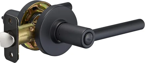 Vista 7 de Amazon Basics Palanca de puerta contemporánea Madison - Passage - Negro mate, paquete de 1