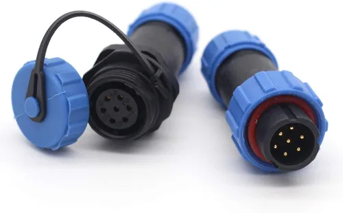 Vista 19 de SP13 2pin/3pin/4pin/5pin/6pin/7pin/9pin conector de cable de aviación, enchufe impermeable IP67, conector de equipo de luz LED