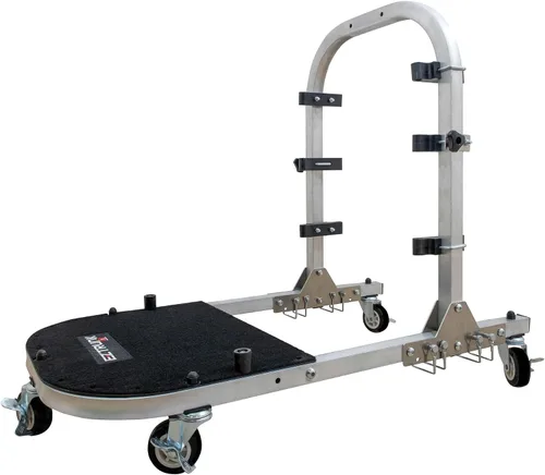 Vista 5 de EZ4X4 - Carrito de almacenamiento con ruedas plateadas de 2 puertas para TJ JK JL patentado