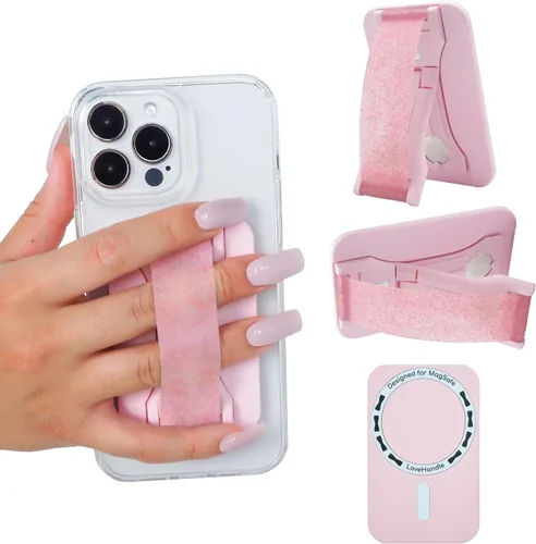 Vista 38 de LoveHandle PRO Compatible con MagSafe Agarre Magnético para Teléfono con Soporte - Montar, Correa y Soporte para Smartphone y Tableta - Anillo