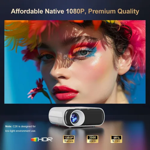 Vista 7 de Proyector 4K con GoogIe TV, proyector Goiaey 2000 ANSI con WiFi y Bluetooth, aplicaciones oficiales integradas, GoogIe Voice, DoIby Audio, HDMI ARC