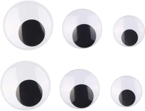 Vista 7 de CCINEE 1150pcs Wiggle Eyes Surtido de plástico a granel Ojos Googly autoadhesivos 0.157 in-0.984 in para manualidades pegatina DIY proyecto