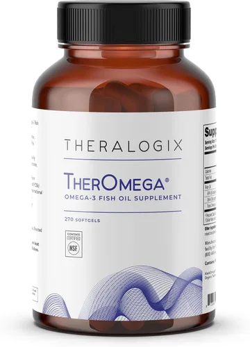 Vista 8 de Theralogix TherOmega Omega-3 Suplemento de aceite de pescado - Apoya la salud del corazón, el cerebro, el sistema inmunológico y las articulaciones*