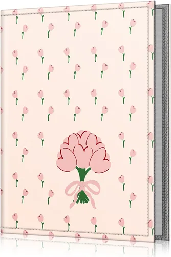 Vista 25 de Fintie Álbum de fotos de 4 x 6 pulgadas, 52 bolsillos, cubierta de cuero vegano de primera calidad, pequeña capacidad, álbumes de cartera portátil