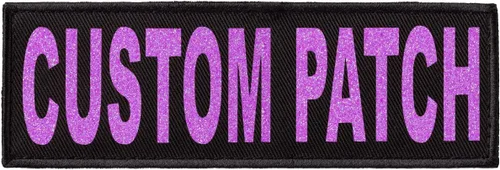 Vista 16 de Dogline Parche personalizado con letras con brillantina para perro, chaleco, arnés o collar, parches personalizables con texto brillante Azul