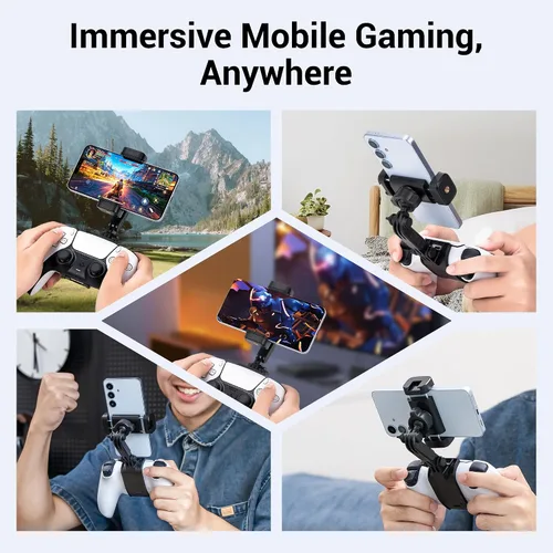 Vista 6 de KIWIFOTOS Soporte de teléfono para controlador inalámbrico PS5 Dualsense Soporte de clip para controlador PS5