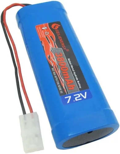 Vista 6 de Batería recargable de 7.2v 3800mAh NI-MH RC con enchufe Tamiya estándar para coches RC (paquete de 1)