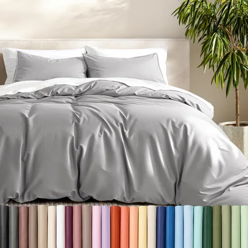 Vista 22 de Bare Home - Funda de edredón de ropa de cama extra larga - Colección premium de 1800 hilos súper suave - Funda de edredón ligera y fresca - Ropa